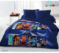 Home Passion 54374 Ibiza Blue Microfiber Luxury 3-Piece Duvet Cover 220 x 240 cm