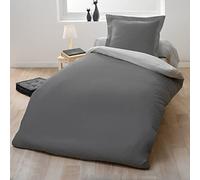 Home Passion 60003 Duvet 140 x 200 cm 57 Yarns Cotton Dark Grey/Light Grey Linen, Pack of 2