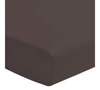 Home Passion 60069 Fitted Sheet 57 Thread Cotton Chocolate 140 x 190 cm