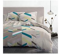 Home Passion Duvet Cover 3 Piece Set Marco 240x260x0,1 cm multicoloured 100% Cotton 57 Thread Count, Taupe