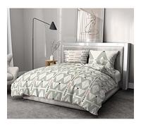 Home Passion | Duvet Cover - 3 Pieces | 100% Cotton - 57 Thread Count | Double - 220 x 240 cm | Le Corbusier Vert
