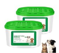 Home Pet Fur & Odor Removal Box,Effective Cat Dog Hair Absorber and Odor Eliminator, No Power Pet Deodorizer for Living Room, Bedroom,Pet House,Household Use (2 PCS)