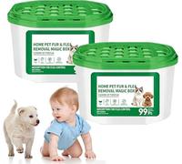 Home Pet Fur & Odor Removal Magic Box, 360 All-Around Coverage Pet Hair Remover pet magic box, Portable Odor Eliminator and Dust Collector for Home Bedroom Living Room Pet Areas (2pcs)