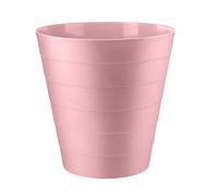 Home+ Plastic Waste Paper Bin Basket 6L Waste Rubbish Trash Can Round Kitchen Bathroom Bedroom Office Garbage Dustbin, 6 Litre (Pink)