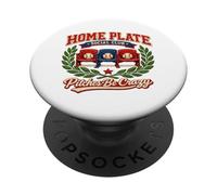 Home Plate Social Club Pitches Be Crazy Baseball PopSockets Adhesive PopGrip