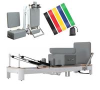 Home Portable Pilates Reformer,Multifunctional Folding Yoga Bed Fitness Equipment With Resistance Bands