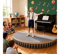 Home Portable Stage Platform, Children'S Stage Platform for Kids' Performances Stage Mat Included High Weight Capacity Ideal for Hosting Public Speaking and Singing(Gray B,59x29.5in)