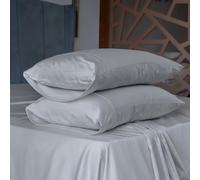 HOME PRIDES 100% Bamboo Viscose Pillowcase Set, Ultra Soft Luxury Sateen Pillow Cases, Cooling Hypoallergenic Bamboo Pillowcases (Without Insert), Oeko-Tex Certified, Standard 50cmx76cm, Smoky Grey