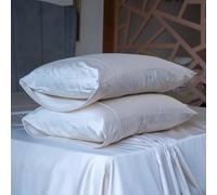 HOME PRIDES 100% Bamboo Viscose Pillowcase Set, Ultra Soft Luxury Sateen Pillow Cases, Cooling Hypoallergenic Bamboo Pillowcases (No Insert), Oeko-Tex Certified, Standard 50cmx76cm, Light Caramel