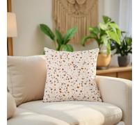 Home Prides 100% Cotton Cushion Covers 45x45cm - Set of 2 Decorative Throw Pillow Covers with Hidden Zipper, Sustainable Square Cushion Covers for Sofa Couch Bed & Living Room, Autumn Whisper (Waffle)