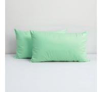 HOME PRIDES 200 Thread Count Pillowcase Set - 100% Cotton Pillow Covers, Cooling & Breathable, Crisp Percale Pillow Cases, OEKO-TEX Certified, Standard Size 50x76cm, Foam Green (Insert Not Included)