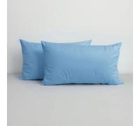 HOME PRIDES 200 Thread Count Pillowcase Set - 100% Cotton Pillow Covers, Cooling & Breathable, Crisp Percale Pillow Cases, OEKO-TEX Certified, Standard Size 50x76cm, Air Blue (Insert Not Included)