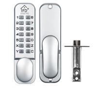 Home PRO Keyless Mechanical Door Lock, Push Button Code Lock with Tubular Latch and Fixing Kit, Weather Resistant Combination Keypad Lock for Office, Storeroom, Gate, Shed, Indoor and Outdoor Doors