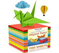 Home Pro Shop Origami Paper 15cm x 15 cm, 1100 Sheets - Double-Sided Square Origami Folding Paper in Vivid Colours for DIY Paper Craft Projects - Premium Quality Kids Craft Paper for Kids and Adults