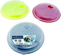 Home Products Essentials 3 PK - Microwave Food Storage Travel Tray Containers - Portion Control - 3 Section Compartment Divided Plates with Vented Lid For Easy Reheat (3, assorted)