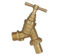 Home Range 1/2" Hose Union Dzr Brass Bibcock With Double Check Valve