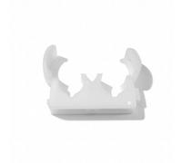 Home Range 10X 22mm Talon Double Hinged Pipe Clip - Durable Plastic Twin Pipe Support For 22mm Plumbing Pipes, Secure Wall Fixing