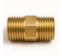 Home Range 10X Westco 1/4" Bsp Brass Hexagon Taper Nipple - Male Threaded Pipe Connector For Water, Air And Heating Systems