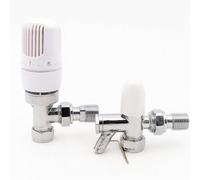 Home Range 15/10mm Angle Westherm Classic Trv Twin Pack Do White - Thermostatic Radiator Valve & Lockshield Set