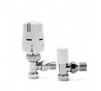 Home Range 15mm Angle Strata 2 Trv Twin Pack White - Thermostatic Radiator Valves For Efficient Heating Control & Energy Saving