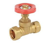 Home Range 15mm Compression Gate Valve Brass Isolation Valve For Water And Heating Pipework Control