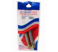 Home Range 15mm X 1/2" Flexible Hose Pair Wras Approved 150mm Length 10mm Bore Fi Connections - Durable Braided Design