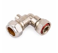 Home Range 15mm X 1/2 Inch Chrome Angle Service Valve With Isolation For Taps Appliances And Water Supply Control