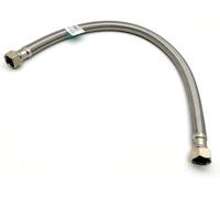 Home Range 1X 1/2" X 1/2" Bsp (500mm Long) Wras Approved Flexible Tap Connector Flexi Pipe (12.5mm Inner Bore) For Bathroom, Kitchen, Boilers