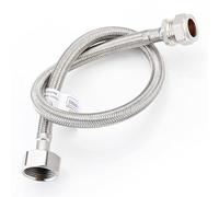 Home Range 1x 500mm WRAS Approved 15mm x 3/4" | Available in 2 Lengths | BSP Flexible Braided Hose, Stainless Steel Bath Tap Flex Connector, Max 90°C Durable, Leak Proof