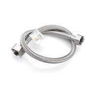 Home Range 1x 500mm WRAS Approved 3/4" x 3/4" | Available in 2 Lengths | BSP Flexible Connector Pipe, 304 Stainless Steel Braided Hose, 10 Bar Pressure, 90°C Temperature - Kitchens, Bathrooms, Boiler