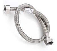 Home Range 1x WRAS Approved Flexible Pipe 1/2" x 1/2" BSP (500mm | 4 Lengths Available) Fitting for Bathroom, Kitchen, Toilet, Boilers - Durable, Leak-Free, High-Pressure Hot and Cold Water Connector