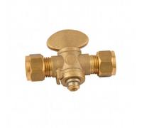 Home Range 22mm C X C Rigid Fan Gas Cockk - Brass Inline Isolation Valve For Gas Appliances