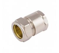 Home Range 22mm X 3/4" Compression To Female Iron Coupling - Chrome Brass Pipe Connector J601Cp