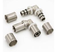 Home Range 25mm Press Fitting Elbow - 90 Degrees Mlcp Pipe Bend Connector (Pack Of 5) - Plumbing Heating
