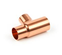 Home Range 28 X 15 X 22mm Reducing Tee Ef27 - Copper Pipe Fitting For Plumbing Installations, Reliable Push Fit Connection Design