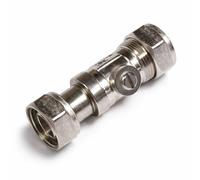 Home Range 2X 15mm X 1/2" Straight Chrome Service Valve Compression Isolation Valve