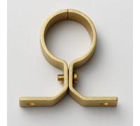 Home Range 2X 28mm Screw-On Pipe Bracket Flat - Secure Copper Pipe Support Clip, Brass Finish, Wall Mount Fixing