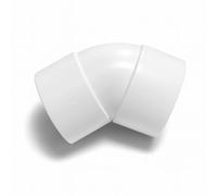 Home Range 2X 56mm 45 Degrees Solvent Weld Bend - White Pvc Waste Pipe Fitting - Strong & Leak-Resistant Joint