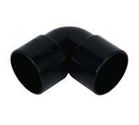 Home Range 2X 56mm 90 Degree Solvent Weld Bend Black Plastic Waste Pipe Fitting
