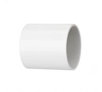Home Range 2X 56mm Solvent Weld Straight Coupling White Plastic Waste Pipe Connector