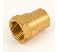 Home Range 2X Westco 15 X 1/2" Straight Female Iron Connector Co2 Brass Pipe Fitting For Hot & Cold Water Systems - Durable Finish