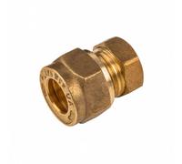 Home Range 2X Westco 15mm Stop End J640 (Dzr) - Compression Brass Pipe Fitting For Hot & Cold Water, Heating And Plumbing Systems