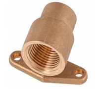 Home Range 2X Westco 15mm X 1/2" Straight Back Plate Adaptor - Brass Female Iron Connector For Secure Wall-Mounted Plumbing Joints