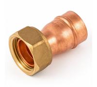 Home Range 2X Westco 15mm X 1/2" Straight Tap Connector Sr62 - Copper To Female Brass Thread Fitting For Plumbing & Heating Pipes
