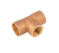 Home Range 2X Westco 22 X 22 X 1/2" Dzr Fi Tee Ef30 - Brass Compression Fitting, Female Iron Branch, Corrosion Resistant