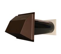 Home Range 5 Inch Black Hole Core Drill Vent, Through-Wall Ventilation Outlet With Backdraft Flap