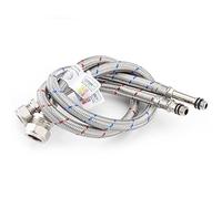 Home Range 500mm 2X M10 10mm x 15mm Compression Tap Tails | WRAS Approved | Flexible Braided Stainless Steel Hose Pipe for Kitchen Sink, Bathroom Basin & Boiler | Monobloc Mixer Connectors | 4 Lengths