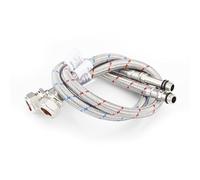 Home Range 500mm WRAS Approved Pair of M12 x 15mm |4 Lengths| BSP Flexible Braided Hose Stainless Steel Bath Tap Flex Connectors, 10 Bar Pressure, Max 90°C Durable Leak Proof Plumbing Solution