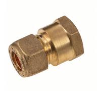 Home Range 5X 10mm X 1/2" Compression X Female Iron Coupling - Brass Pipe Fitting, Water & Heating Connection