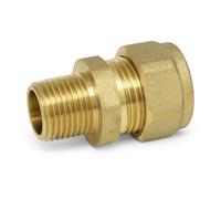 Home Range 5X 10mm X 1/4" Mi Compression Coupling - Brass Male Iron Pipe Fitting Bg